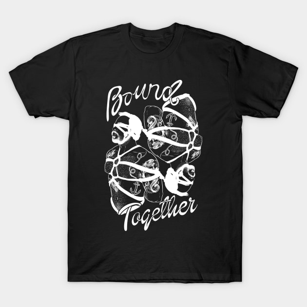 Bound Together - white lines T-Shirt by RobskiArt